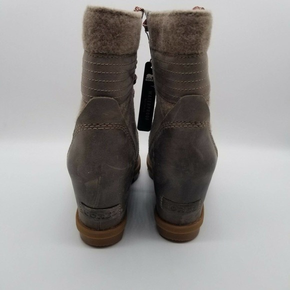 Sorel Women's Lexie Wedge Khaki II Winter Ankle Boots NL3778-297 Size 10 - Picture 6 of 11